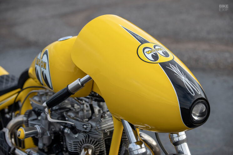 Twin-engine Triumph drag bike inspired by the Mooneyes Streamliner