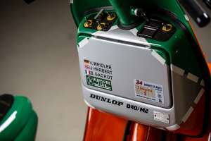 A custom Vespa PX 80 Mazda 787B tribute