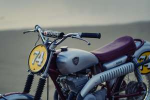 1974 Suzuki GT185 two-stroke vintage enduro by Knuckle Whackjob