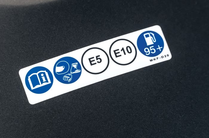 Honda CB1000 Hornet SP fuel sticker on tank