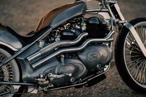 Twin-engine Royal Enfield Classic 650 by CW Zon at Mooneyes 2025